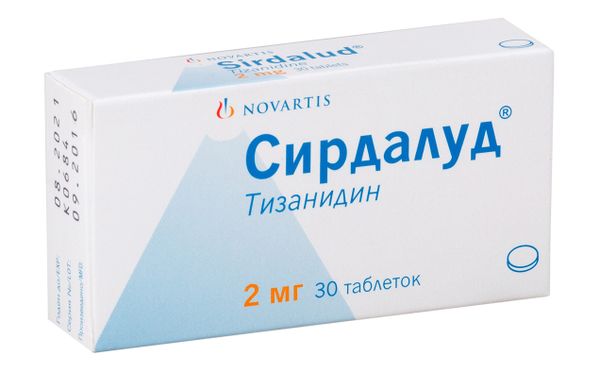 СИРДАЛУД 2мг N30 таб. Новартис Саглик Гида ве Тарим Юрюнлери Санайи ве Тикарет А.С.