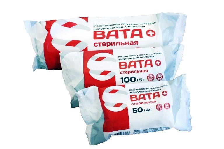 КЛИНСА вата хирургическая стерильная 100г РусВата