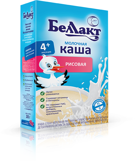 БЕЛЛАКТ каша мол. рисовая 200г.