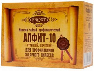 АЛФИТ 10 ПРОФИЛАКТИКА САХАРНОГО ДИАБЕТА фитосбор Утренний/Вечерний 2г N60 Гален Фарм Завод