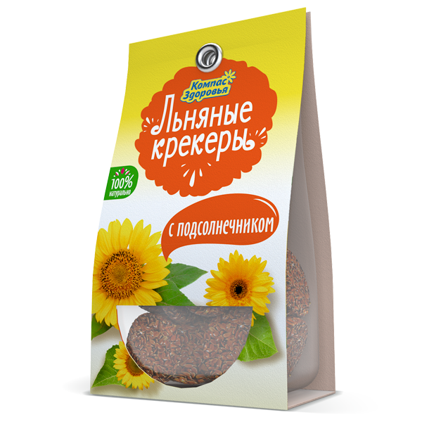 КРЕКЕР Льняной с подсолнечником 50гр