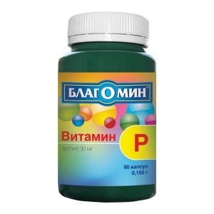 БЛАГОМИН капс. 0,15г Витамин Р (Рутин 30мг) N90 Вис