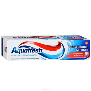 АКВАФРЕШ 3+ зубная паста Освежающе-мятная 100мл SmithKlineBeecham Consumer Healthcare