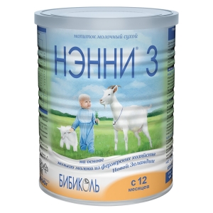НЭННИ 3 смесь на основе козьего молока с пребиотиками (12+мес.) 400г Dairy Goat Co-operative
