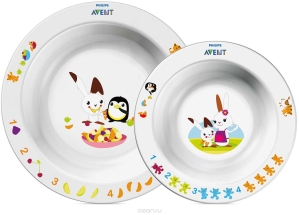 ФИЛИПС АВЕНТ Нэйчерал (SCF708/00) набор детских тарелок 230мл/450мл 6мес.+ N2 Philips