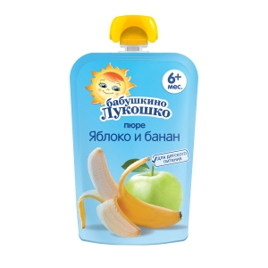 БАБУШКИНО ЛУКОШКО пюре Яблоко/банан 90г
