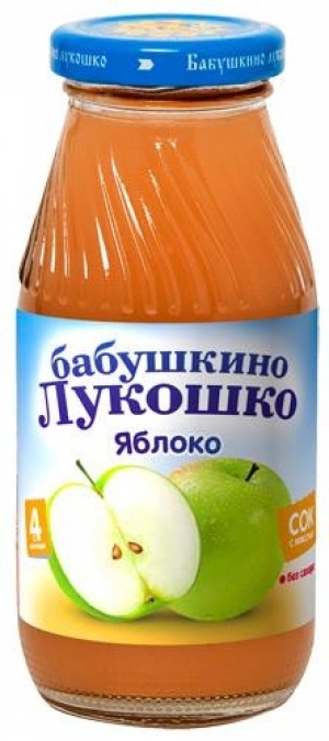 БАБУШКИНО ЛУКОШКО сок Яблоко 4+ с мякотью без сахара 200мл Комплекс Агро ООО