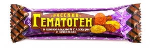 ГЕМАТОГЕН РУССКИЙ с изюмом в шоколаде 40г Фарм-Про