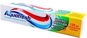 АКВАФРЕШ 3+ зубная паста Мягко-мятная 125мл SmithKlineBeecham Consumer Healthcare