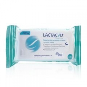 ЛАКТАЦИД ФАРМА салфетки д/интимной гигиены антибактериальные с Тимьяном N15 O-Pac s.r.l.