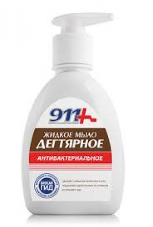 911 мыло жидкое антибактериальное Дегтярное 250мл Твинс Тэк