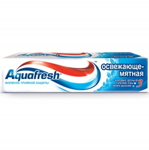 АКВАФРЕШ 3+ зубная паста Освежающе-мятная 50мл SmithKlineBeecham Consumer Healthcare